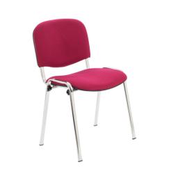 [CH0503CL] Club Chair - Chrome Frame (Claret).jpg